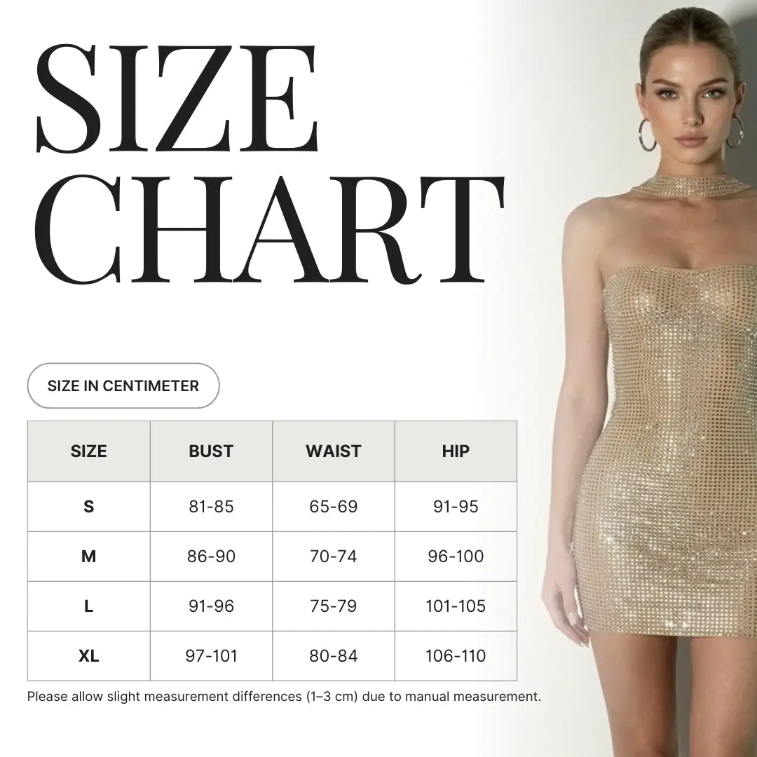 Valeria Rhinestone Mesh Strapless Mini Dress Shellie