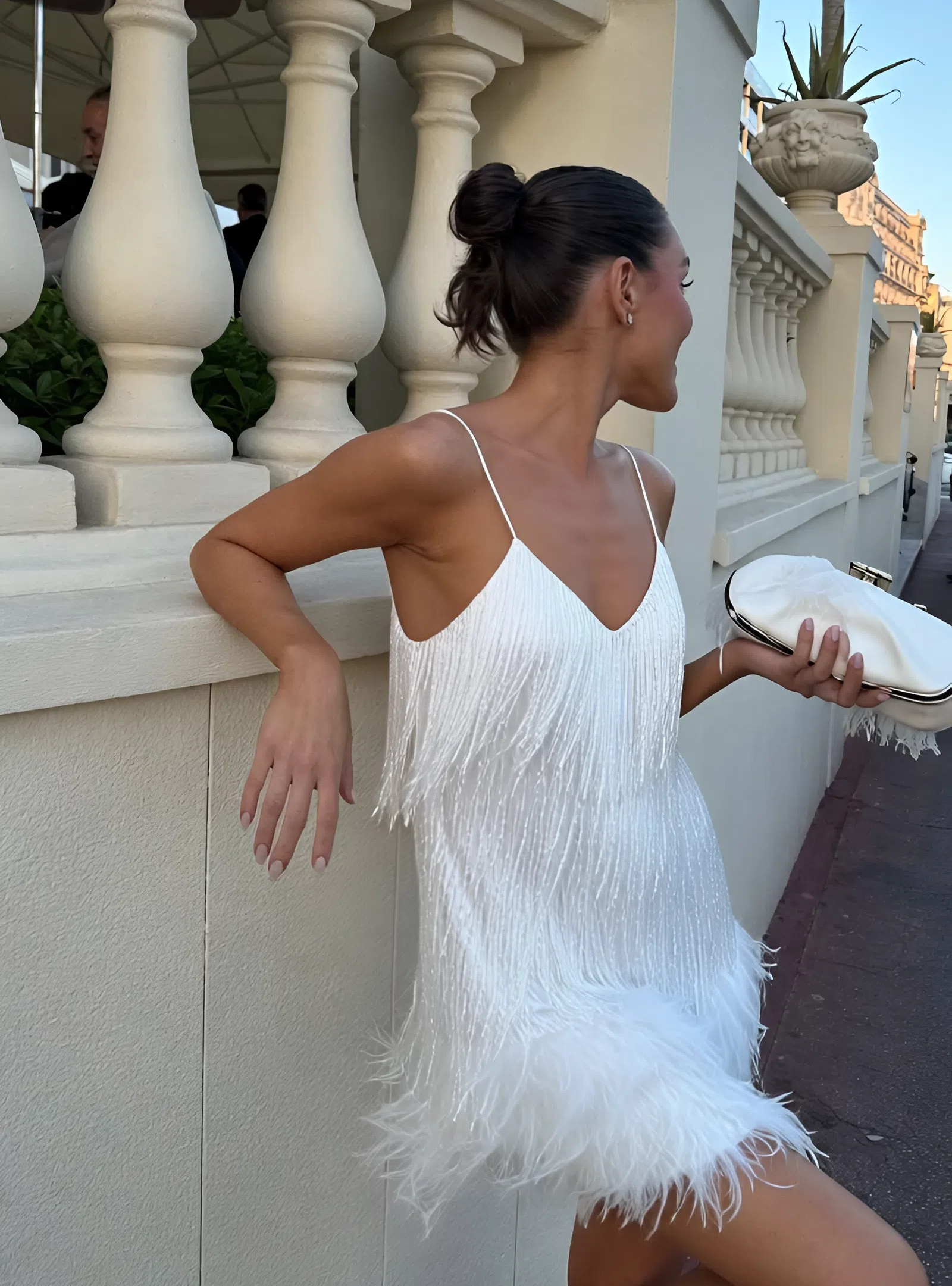 Sequin Fringe Mini Dress