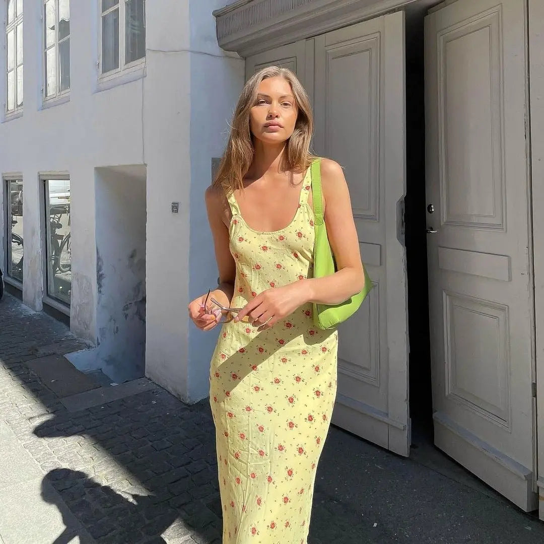 Floral Mermaid Maxi Dress Carilie