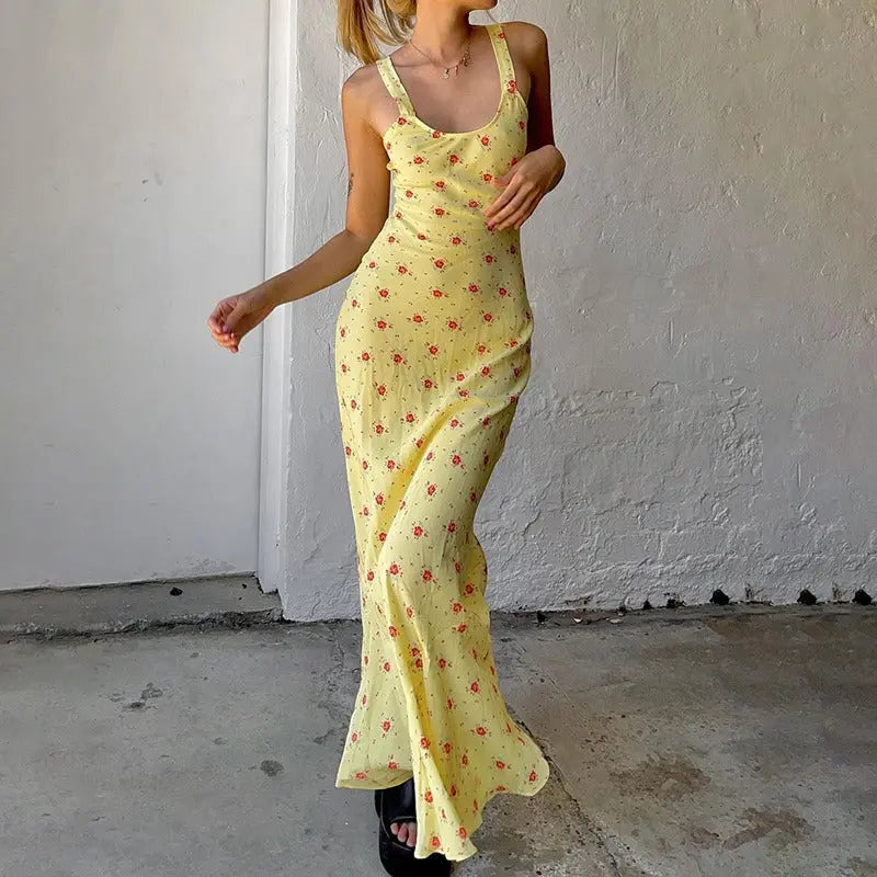 Floral Mermaid Maxi Dress Carilie