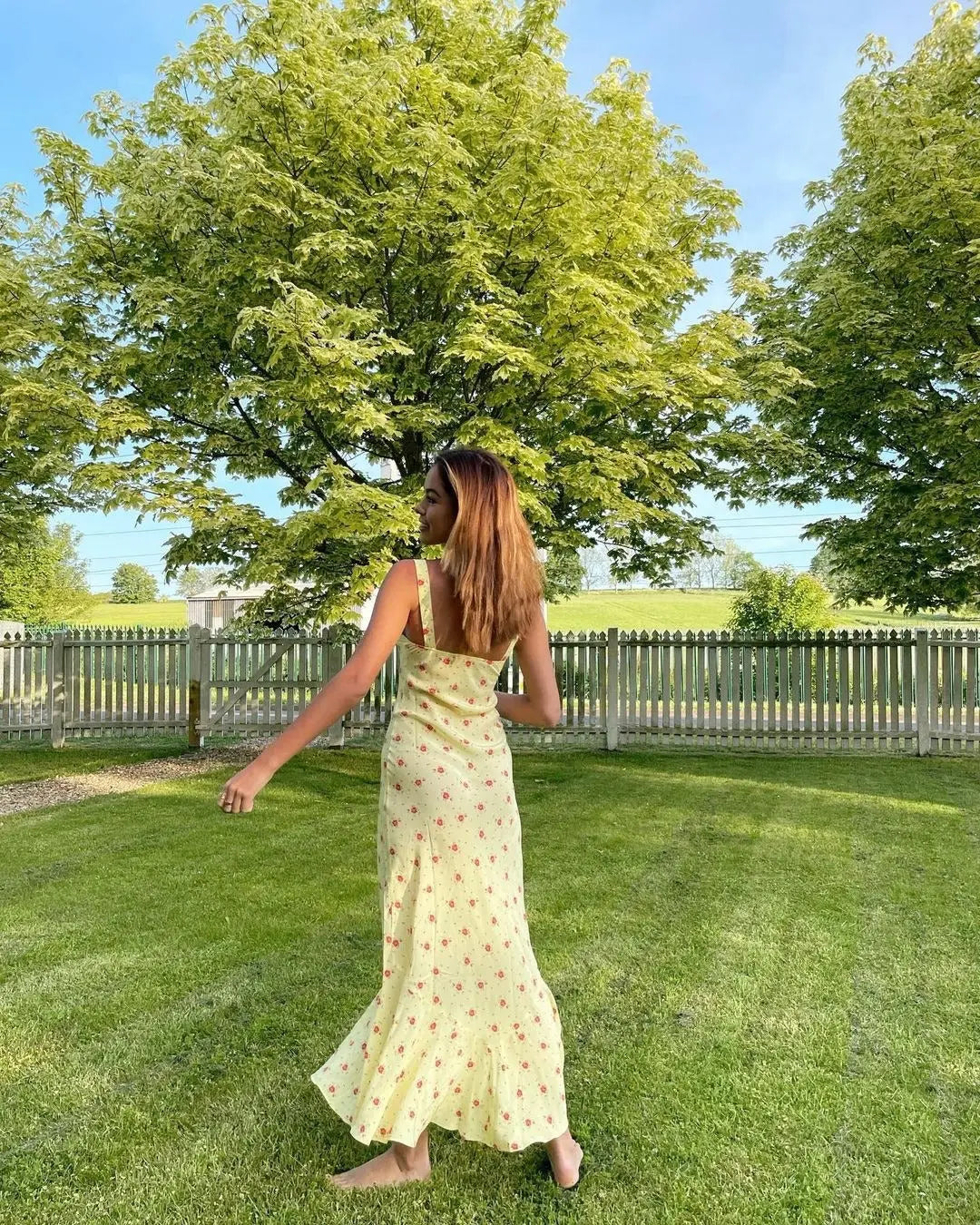 Floral Mermaid Maxi Dress Carilie