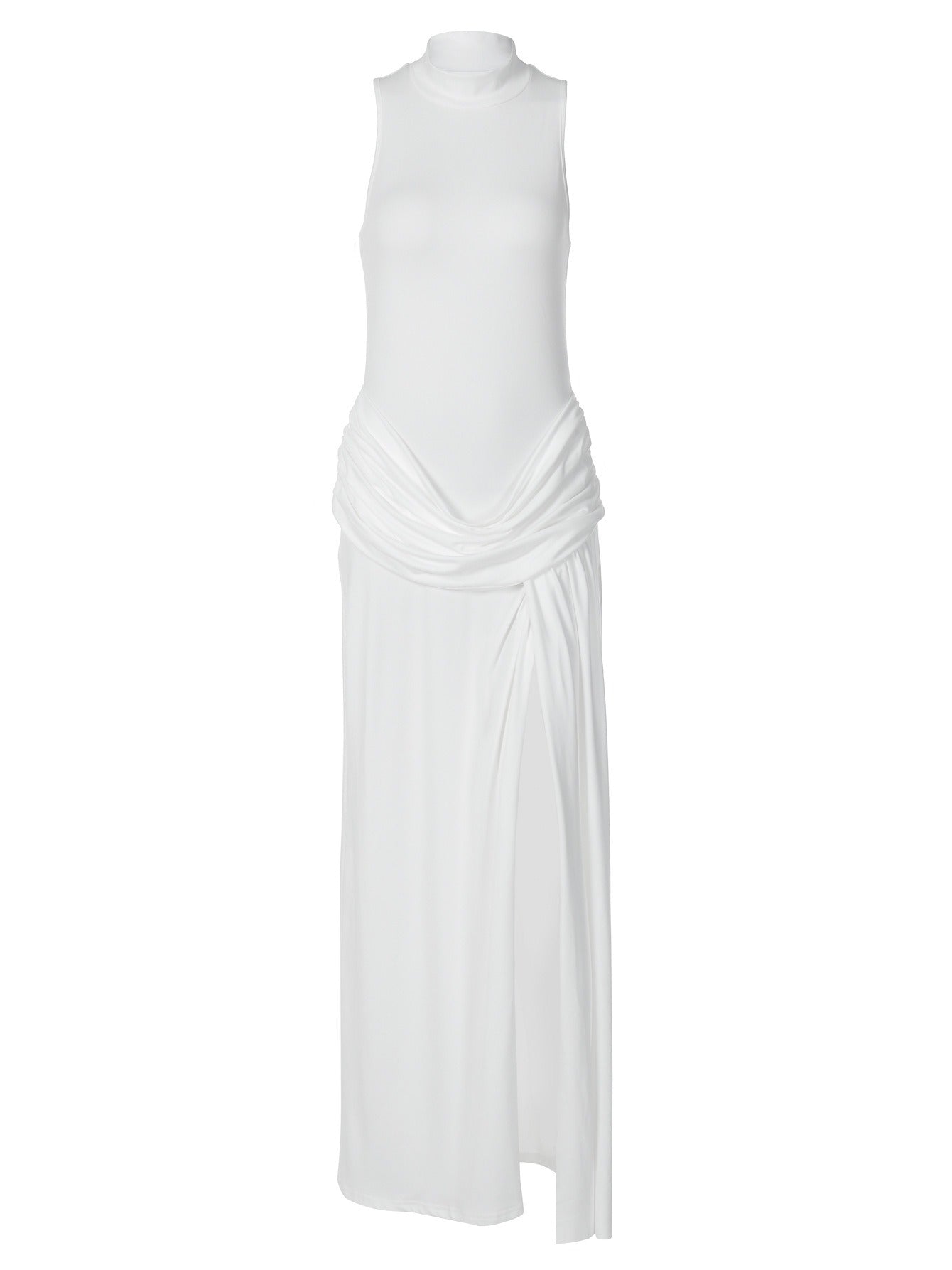 Ivory Muse High Neck Maxi Dress