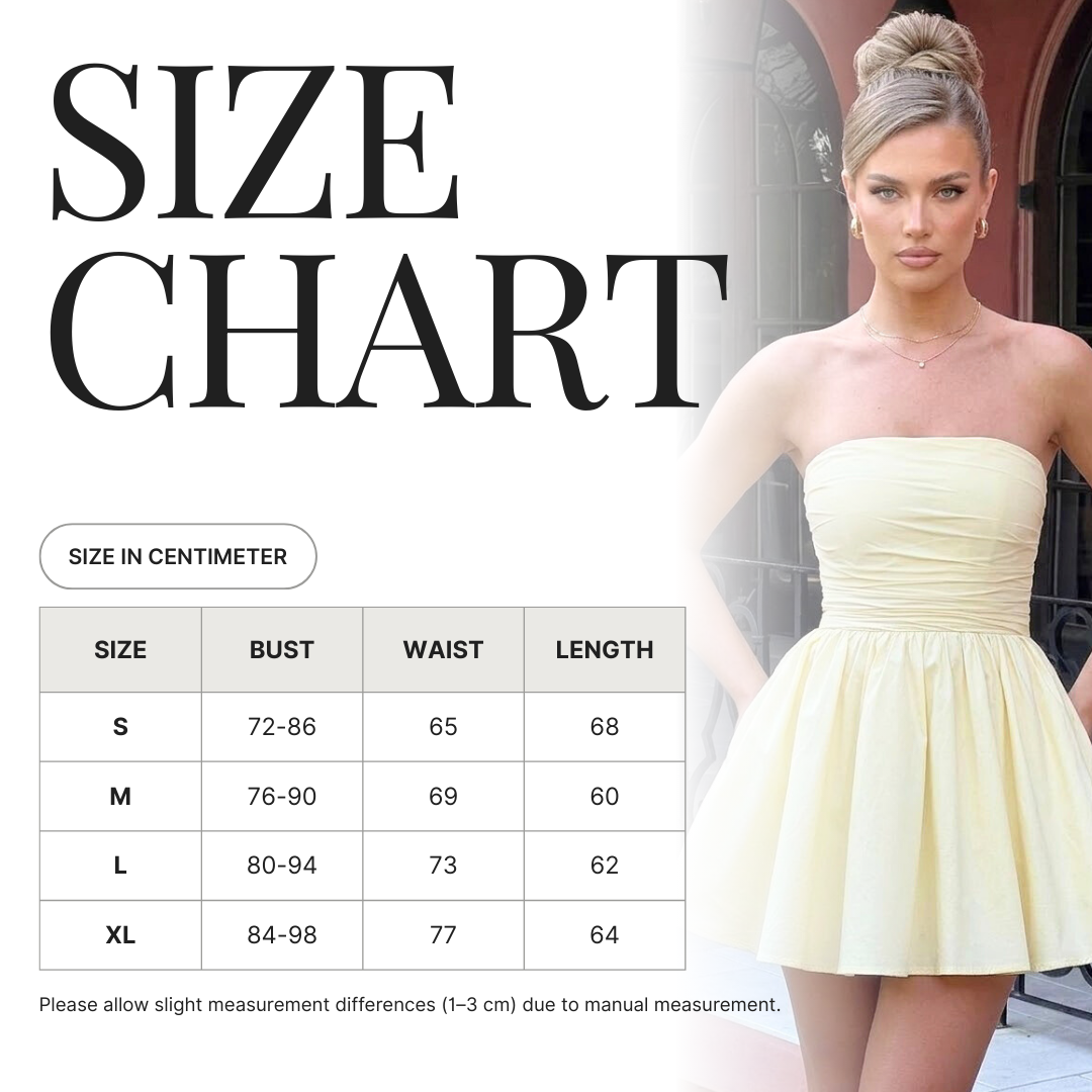 Strapless A Line Mini Dress