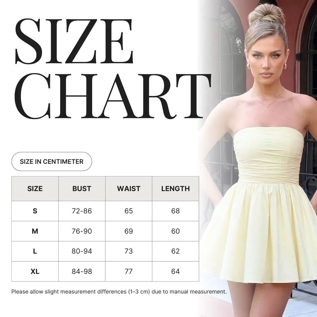 Strapless A Line Mini Dress Carilie