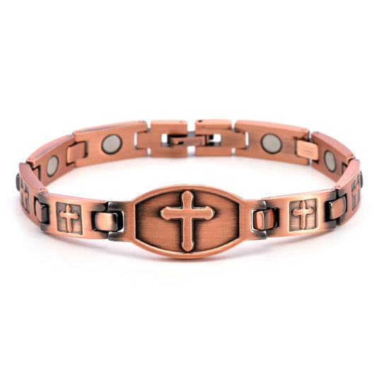 Copper Cross Bracelet for Men - J1_copper_1