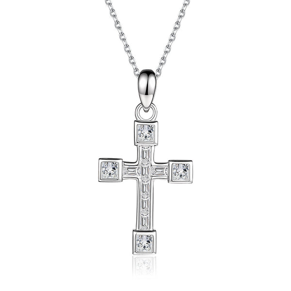 Moissanite cross close-up