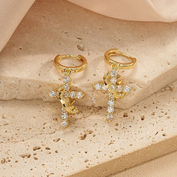 Moissanite cross close-up