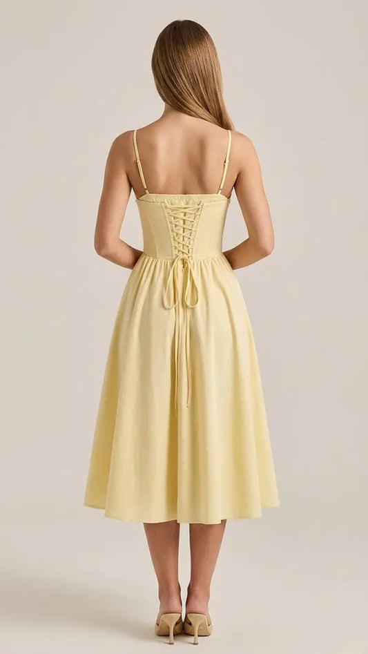 Mariella Lemon Midi Dress Carilie