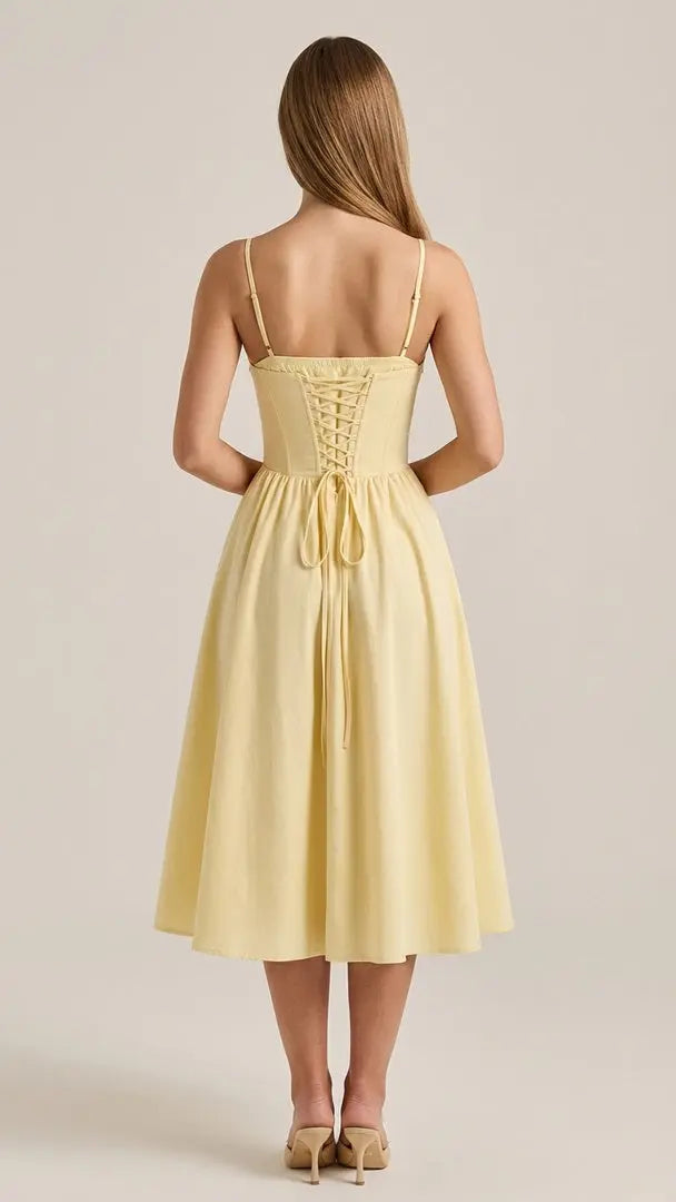 Mariella Lemon Midi Dress Carilie