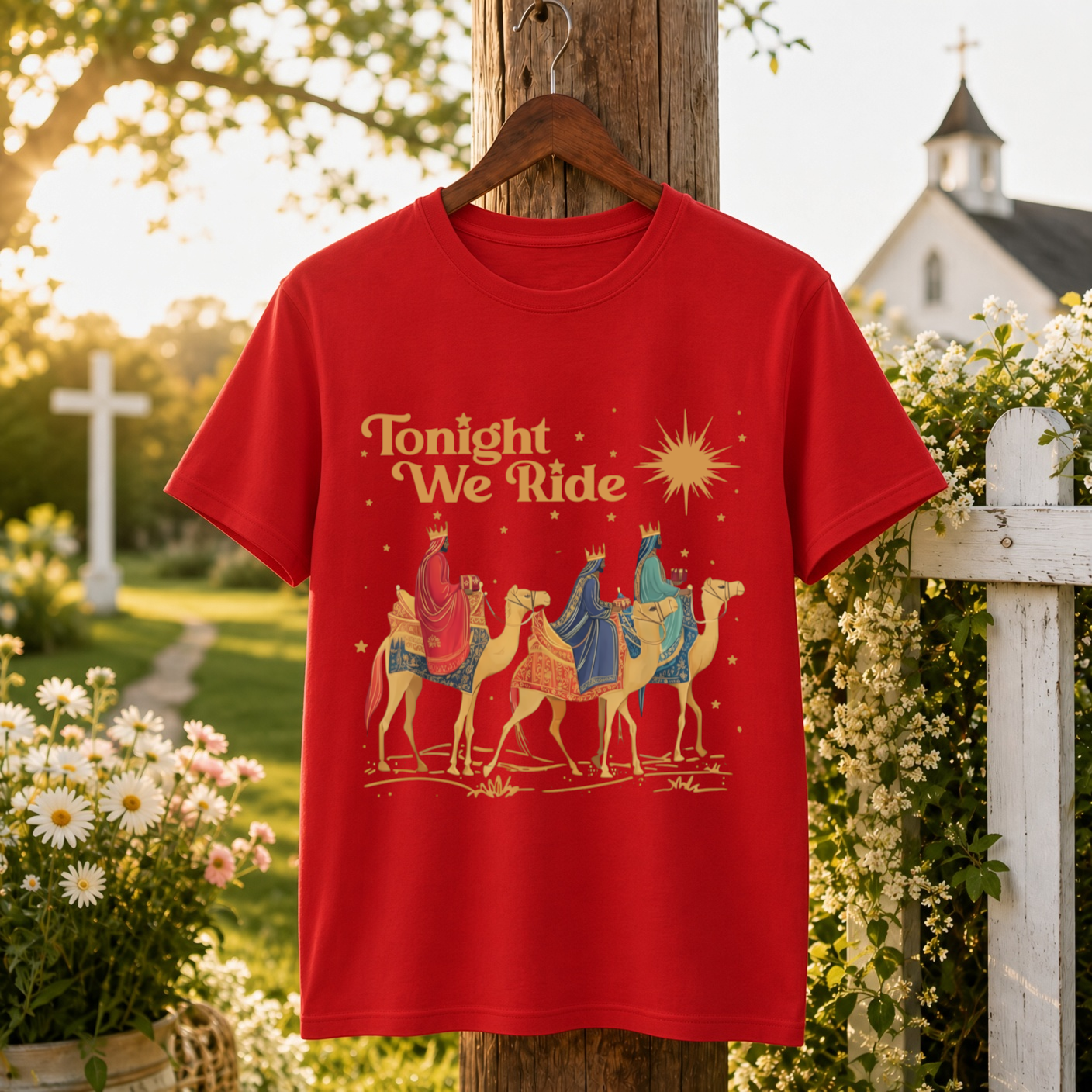 Tonight We Ride Christmas Faith Design- Unisex T-Shirt, Hoodie & Sweatshirt