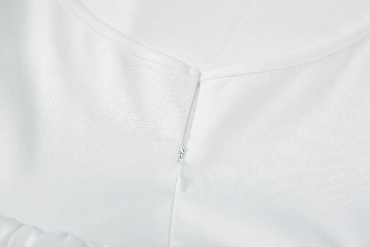 Bubble Hem High Neck Mini Dress Shellie