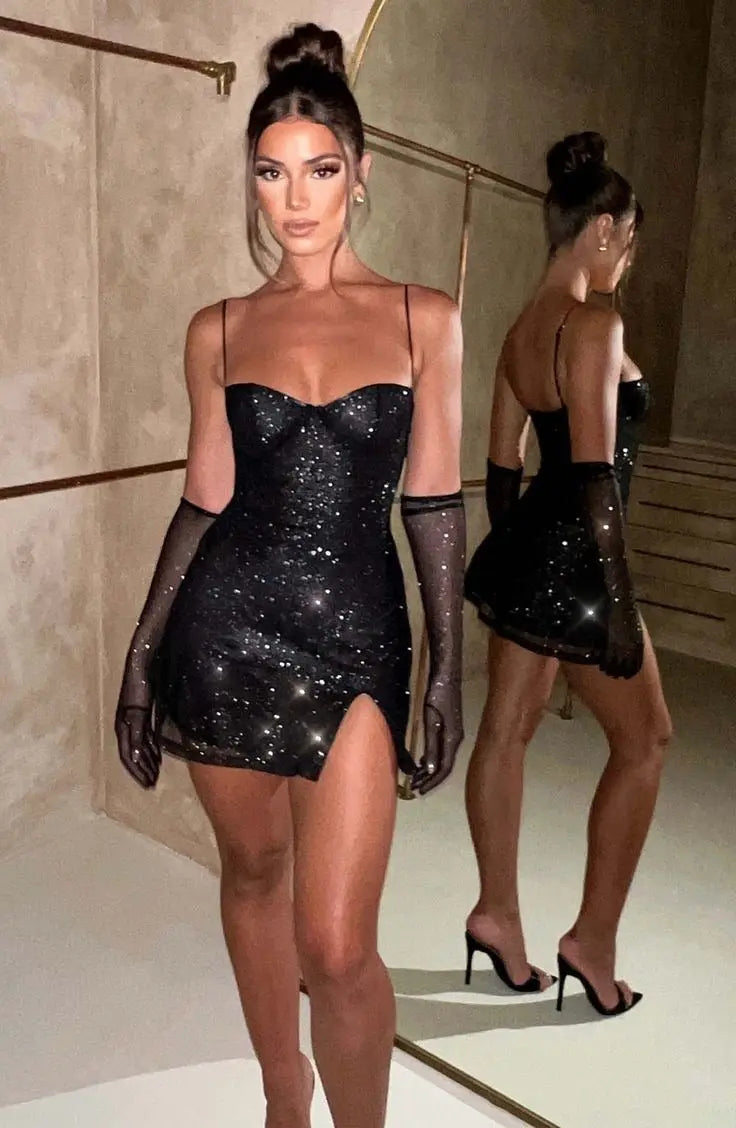 Sweetheart Neck Bodycon Mini Dress Shellie