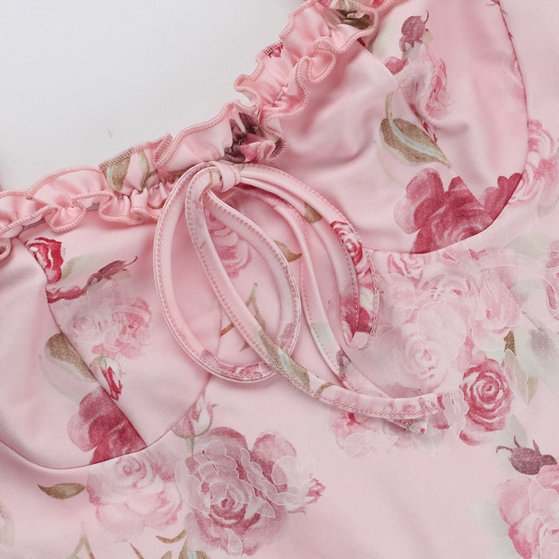 Floral Sweetheart Bodycon Mini Dress