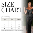 Off Shoulder Glitter Slit Maxi Dress Shellie