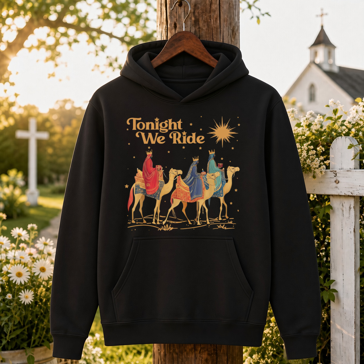 Tonight We Ride Christmas Faith Design- Unisex T-Shirt, Hoodie & Sweatshirt