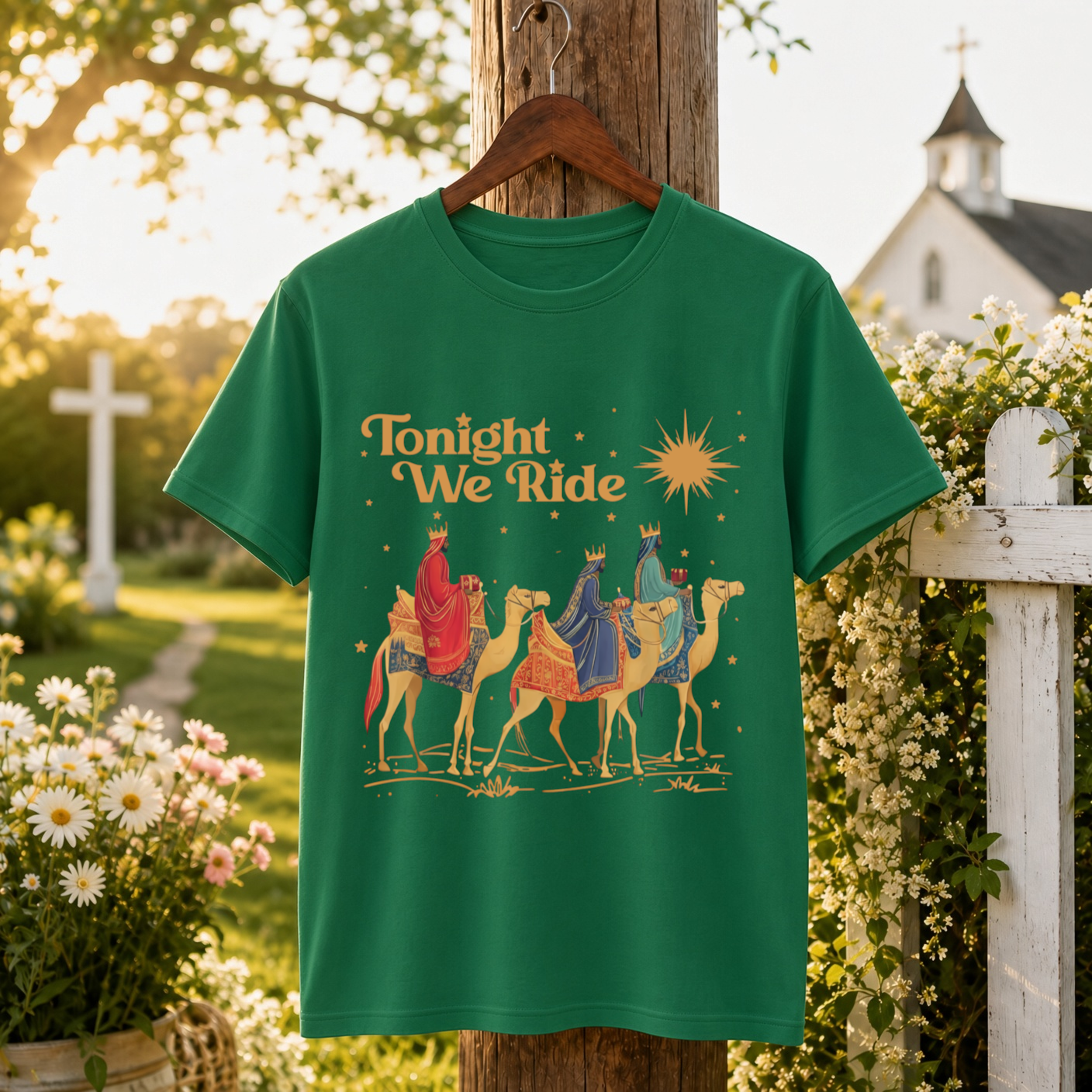 Tonight We Ride Christmas Faith Design- Unisex T-Shirt, Hoodie & Sweatshirt