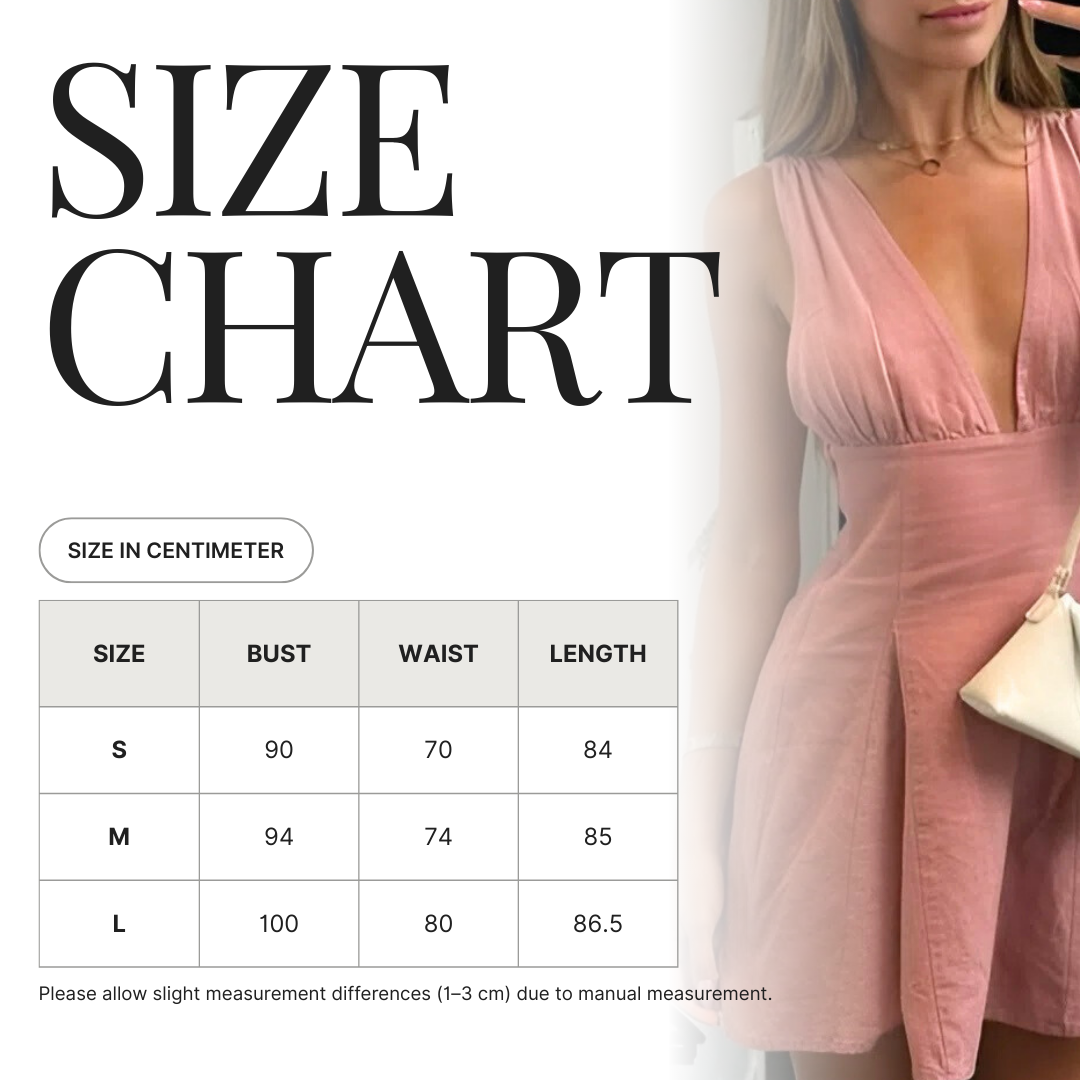 Pink V Neck Tie Back Mini Dress