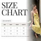 Yellow Floral Satin Slip Maxi Dress Carilie