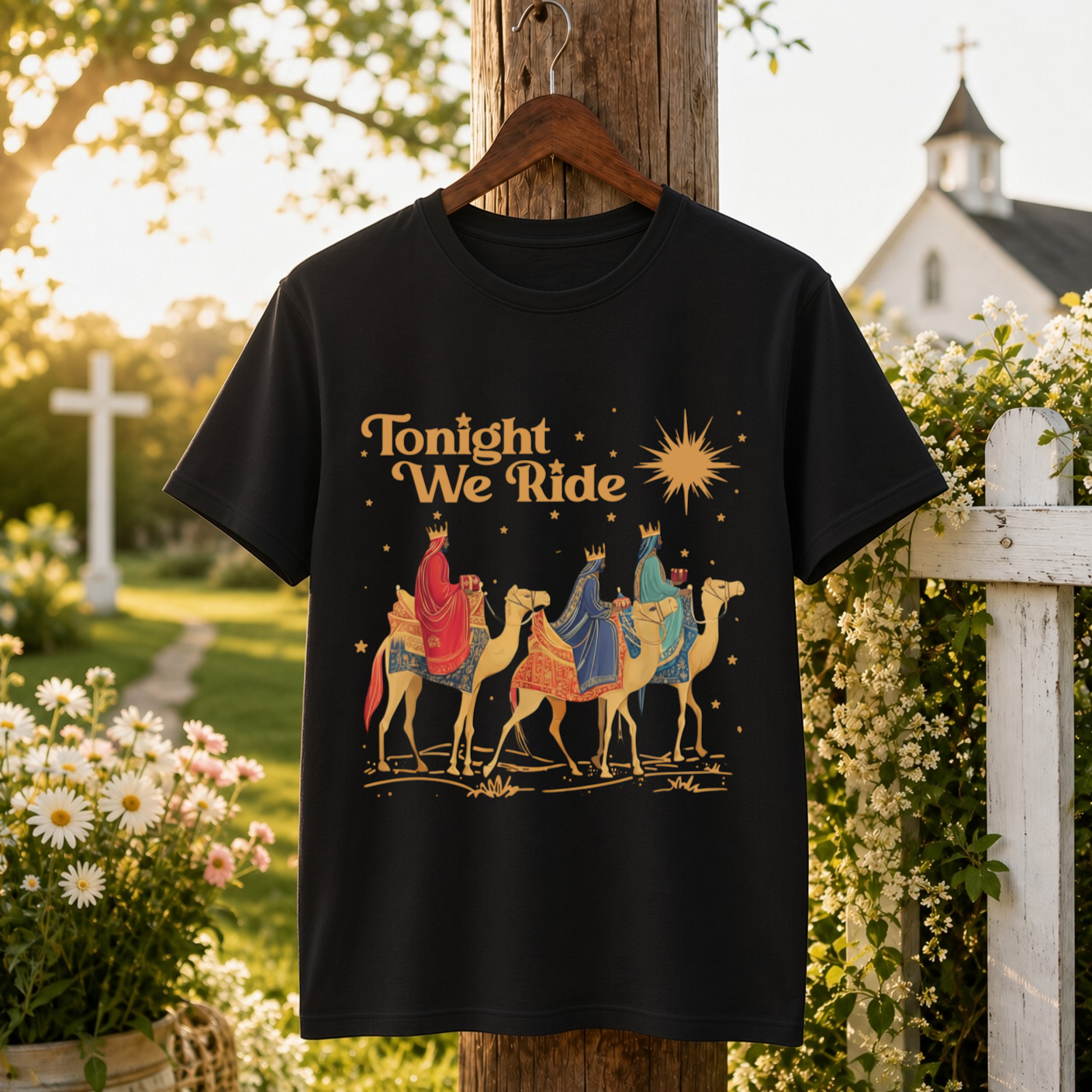 Tonight We Ride Christmas Faith Design- Unisex T-Shirt, Hoodie & Sweatshirt