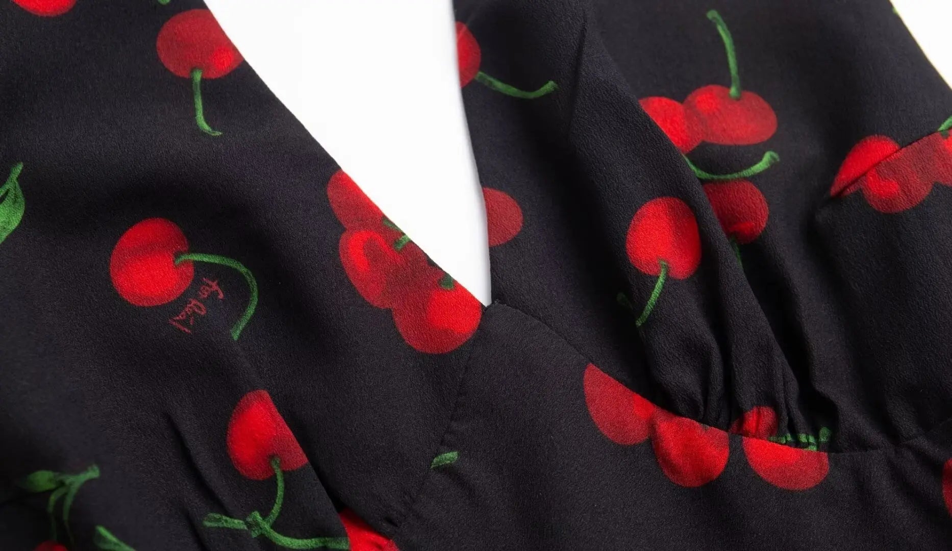 Cherry Print Halter Mini Dress Carilie