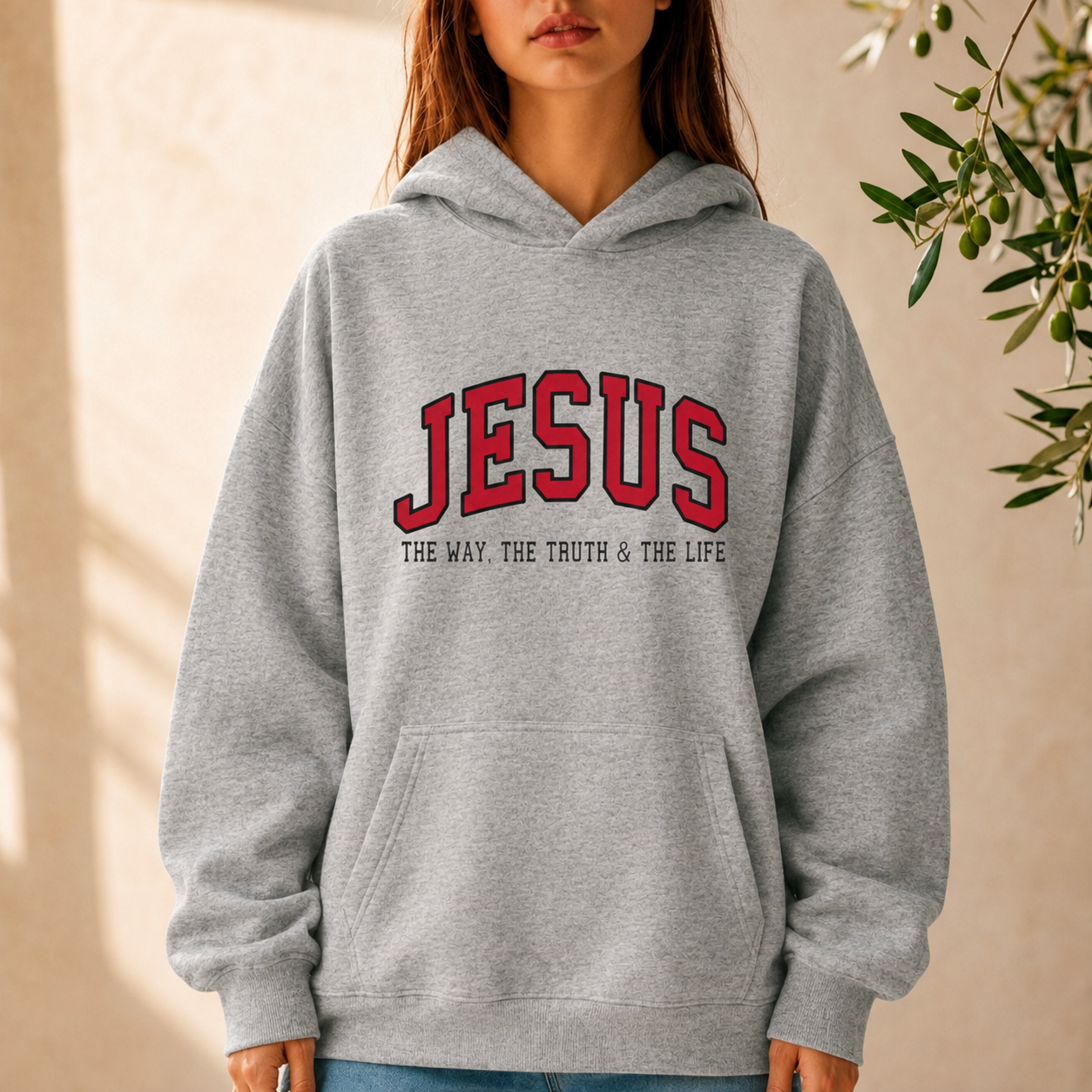 Jesus The Way Truth Life Christian Faith Collegiate – Unisex Tshirt/Hoodie/Sweatshirt