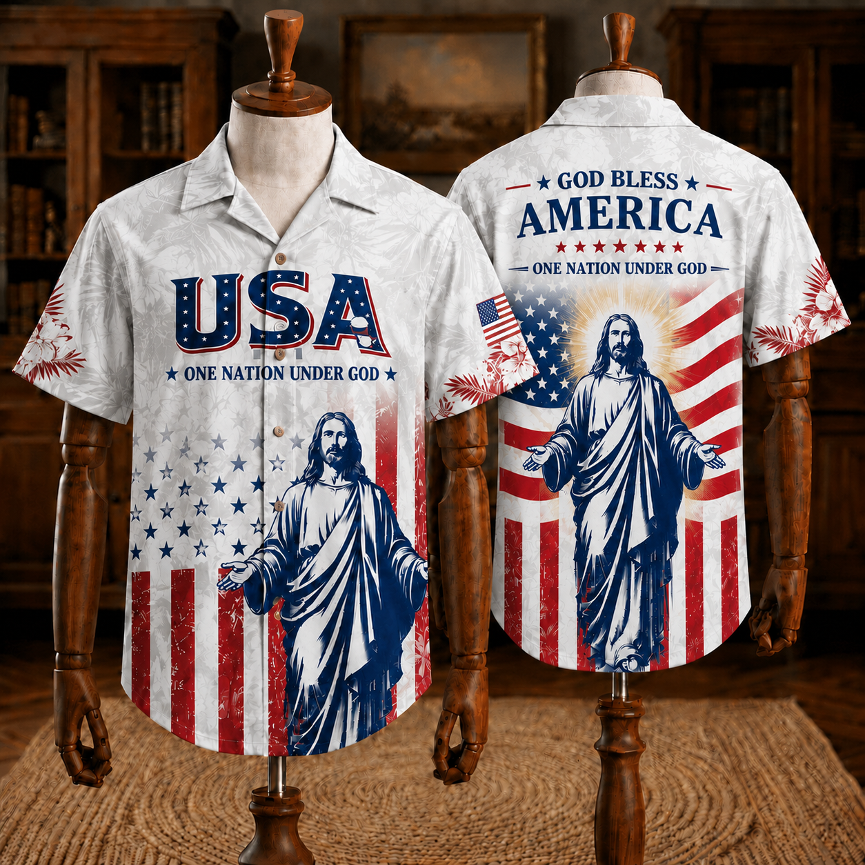 Walk With Jesus Hawaiian Shirts - Christian Faith Scripture Tropical Shirt Collection