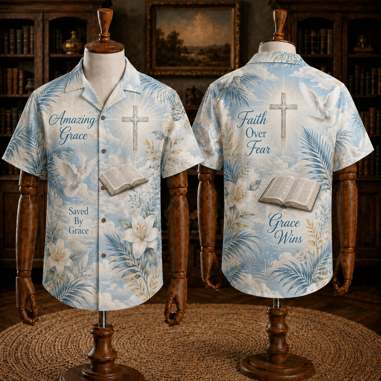 Christian Jesus Hawaiian Shirt, Religious Faith Tropical Button Up Shirt