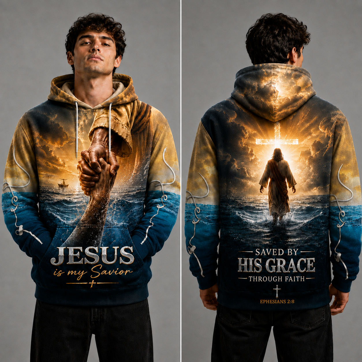 I Fell in Love With the Man Who Died for Me Jesus Christian Hoodie – Cross Faith Hoodie