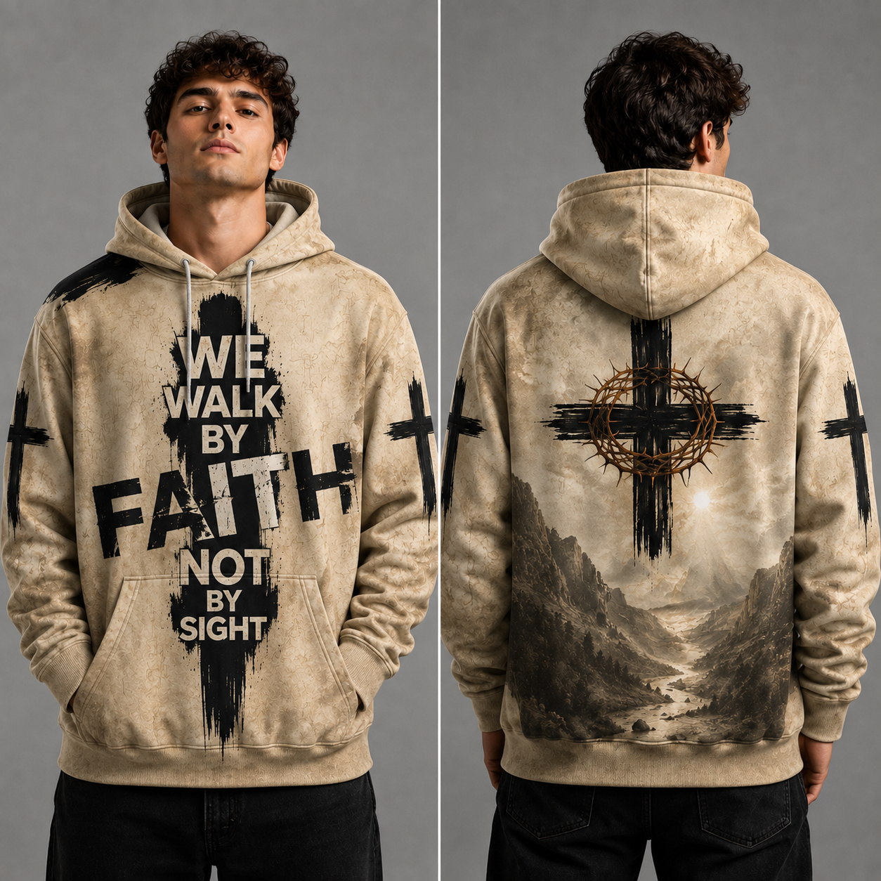 I Fell in Love With the Man Who Died for Me Jesus Christian Hoodie – Cross Faith Hoodie