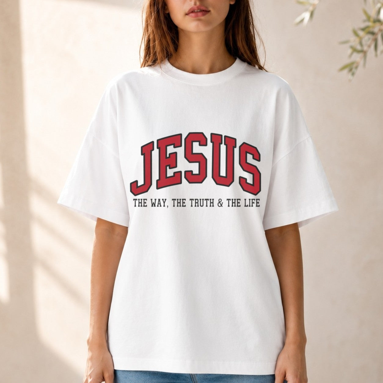 Jesus The Way Truth Life Christian Faith Collegiate – Unisex Tshirt/Hoodie/Sweatshirt