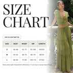 Lumière Olive Lace Crop Top and Maxi Skirt Set Carilie
