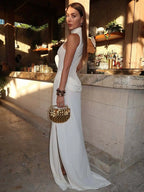Ivory Muse High Neck Maxi Dress Carilie