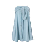 Sky Satin Strapless Mini Dress Carilie