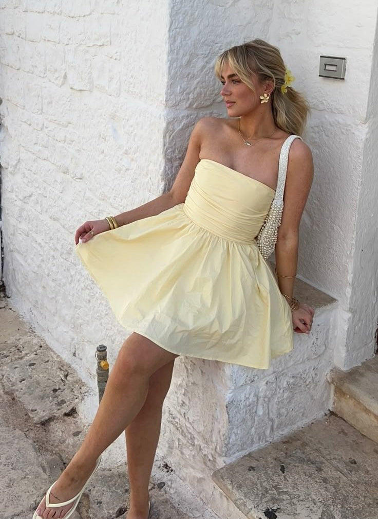 Strapless A Line Mini Dress