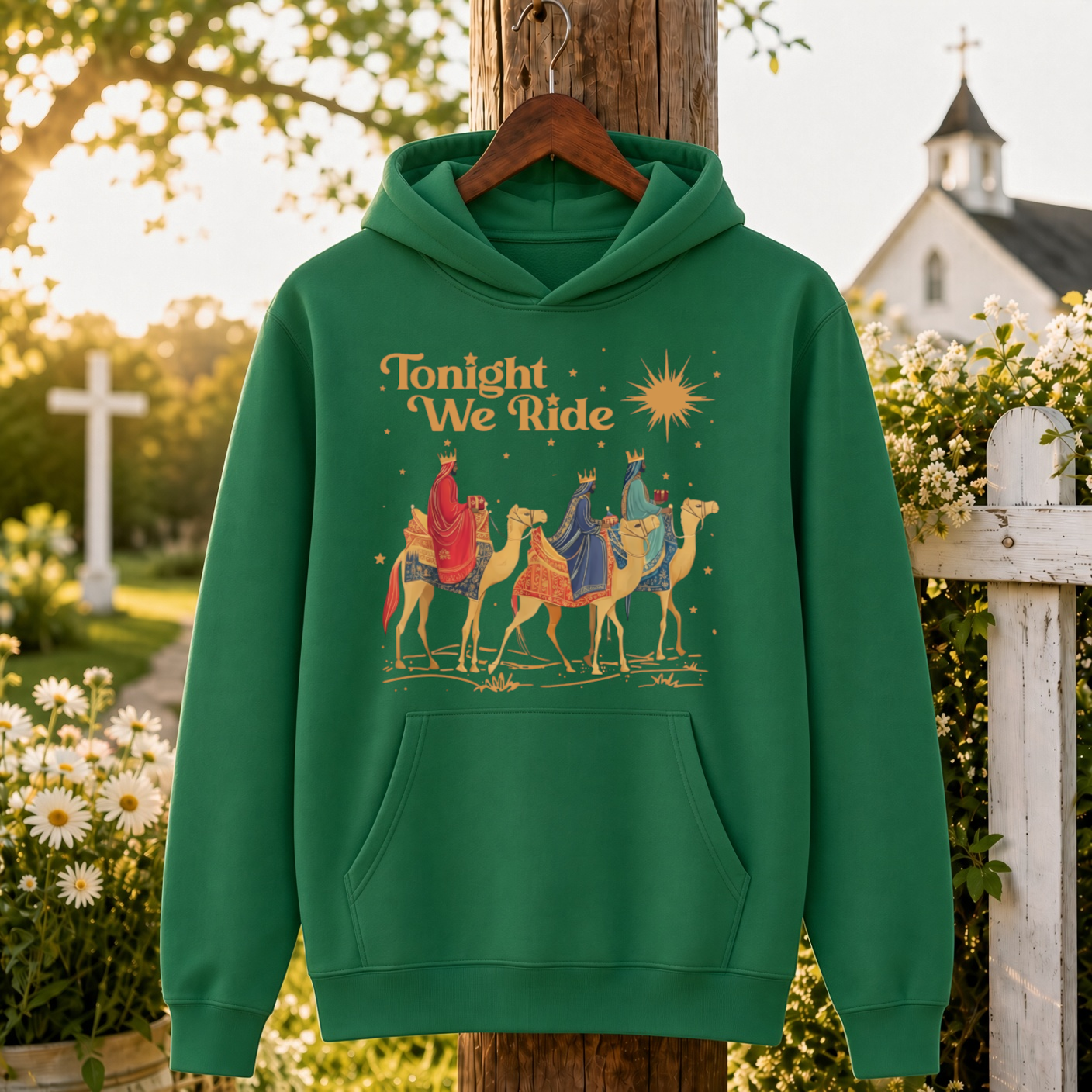 Tonight We Ride Christmas Faith Design- Unisex T-Shirt, Hoodie & Sweatshirt
