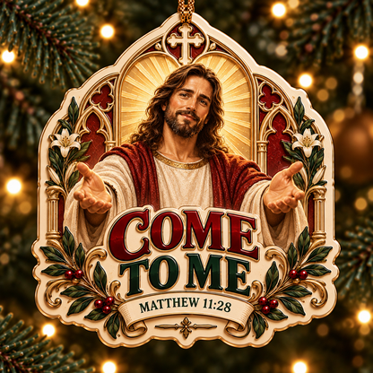 Christian Jesus Christmas Ornament, Religious Christmas Decor, Christian Gift, Jesus Faith Ornament, Christmas Tree Decoration