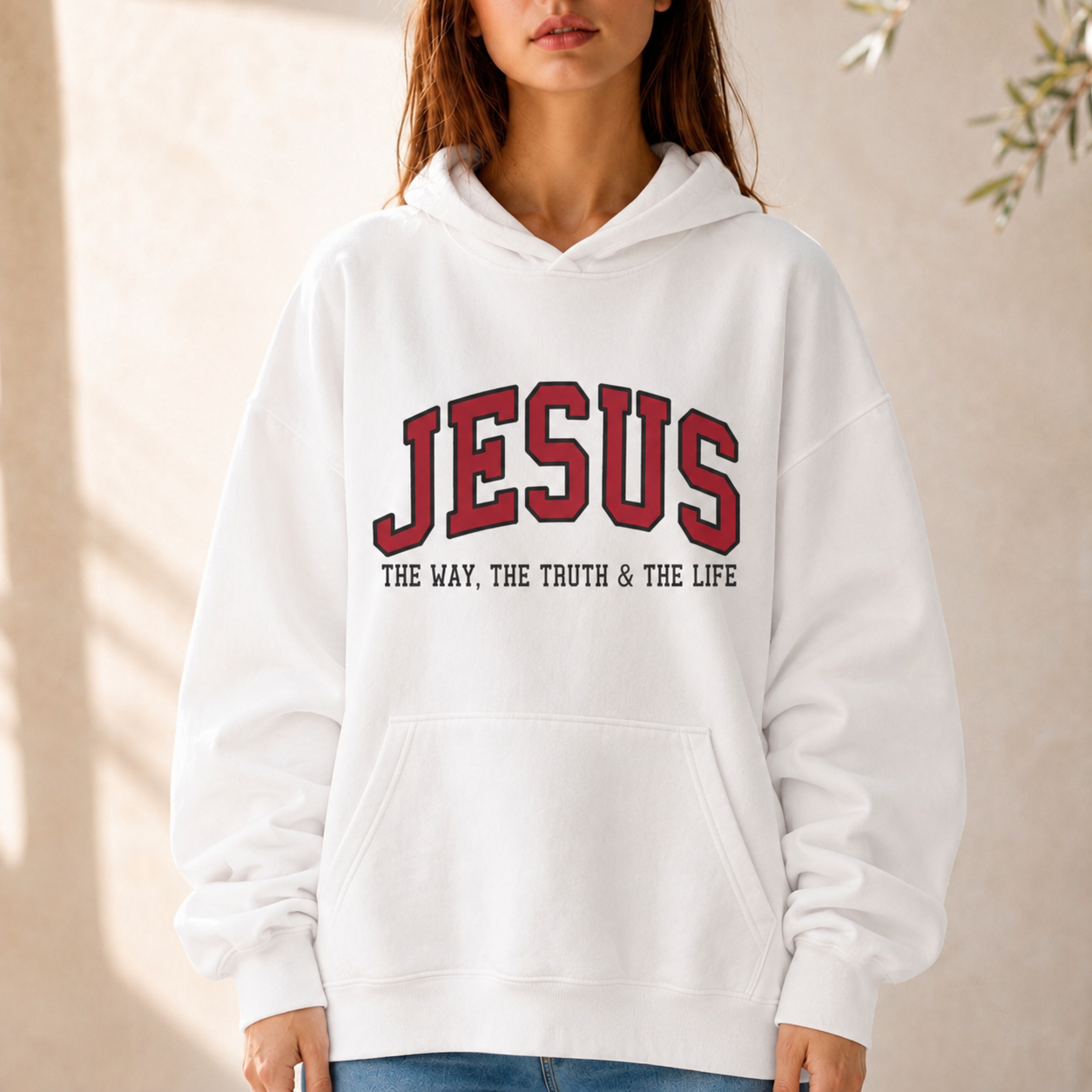 Jesus The Way Truth Life Christian Faith Collegiate – Unisex Tshirt/Hoodie/Sweatshirt