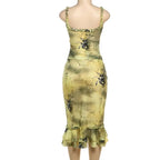 Emerald Floral Ruched Set Carilie