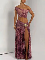 Rose Tie Dye Skirt Set Carilie