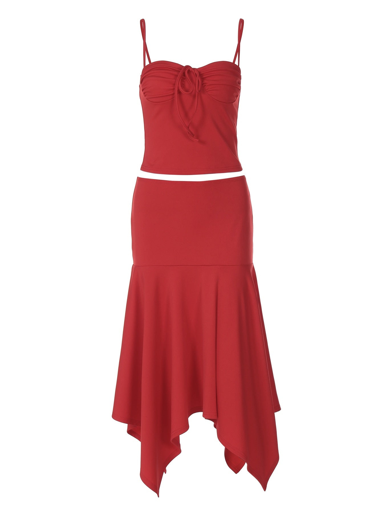 Scarlet Ruched Midi Dress