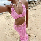 Luna Crochet Halter Maxi Set Carilie