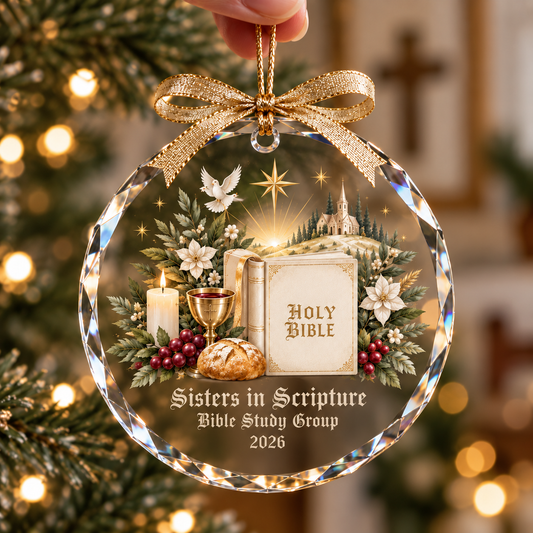 Bible Study Group Ornament, Sisters in Scripture Gift, Christian Women Ornament, Church Group Christmas Gift, Faith Keepsake