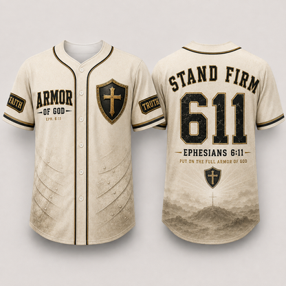 Christian Baseball Jersey for Men – Bible Verse Faith Jersey
