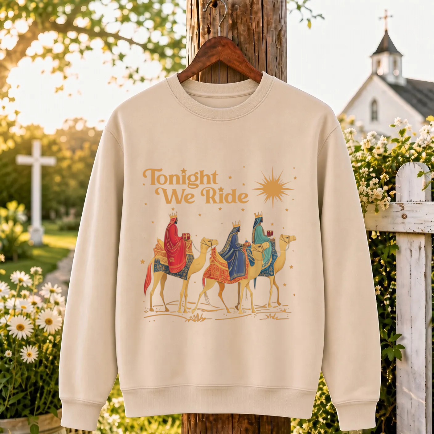 Tonight We Ride Christmas Faith Design- Unisex T-Shirt, Hoodie & Sweatshirt