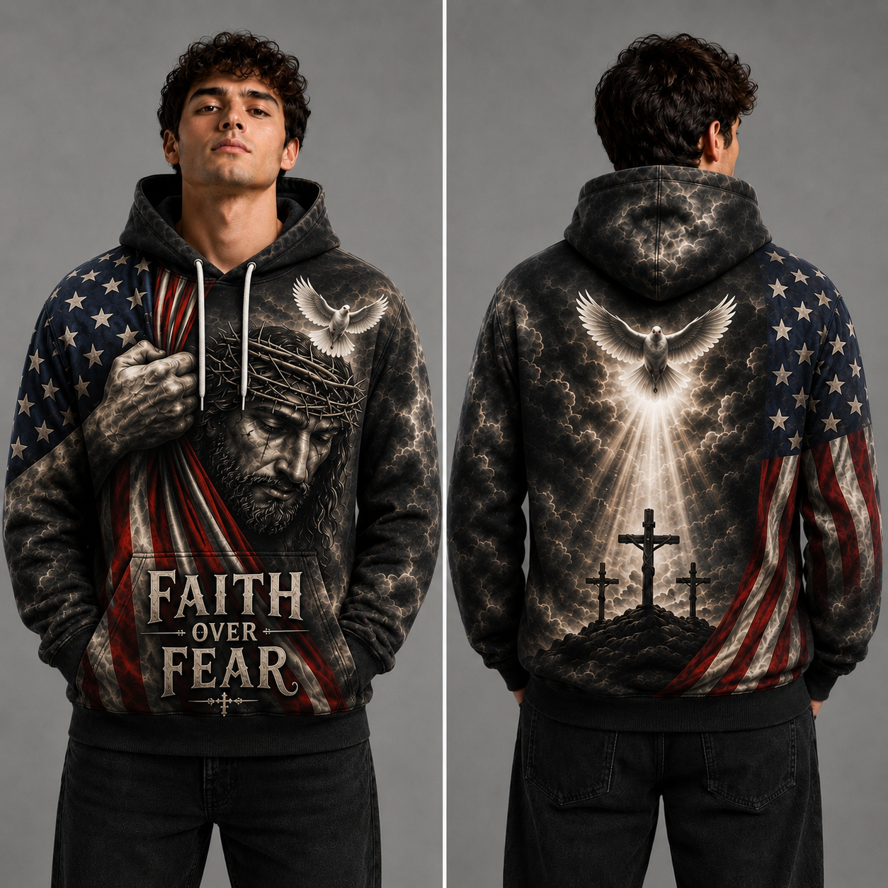 I Took a DNA Test and God Is My Father Christian Lion Hoodie – Jesus Faith Cross Hoodie