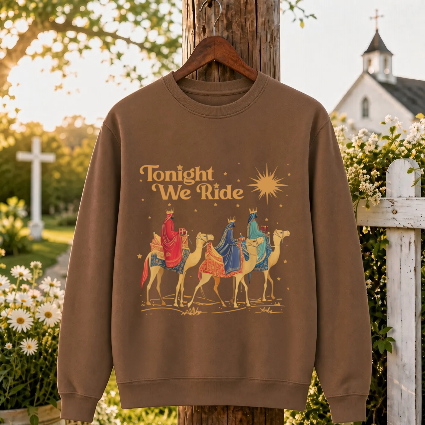 Tonight We Ride Christmas Faith Design- Unisex T-Shirt, Hoodie & Sweatshirt
