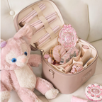 Personalized Leather Vanity Case | Custom Name Makeup Travel Box Carilie