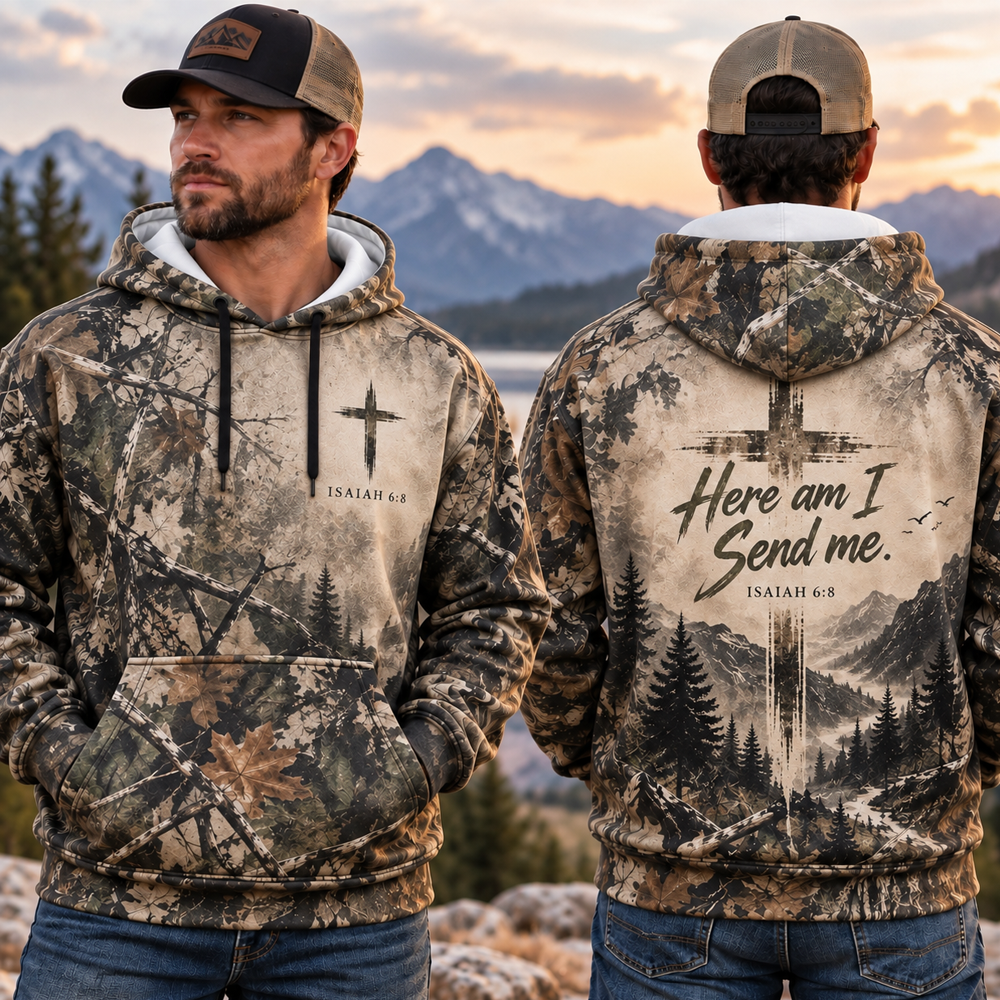 Christian All Over Print Hoodie, Jesus Faith Bible Verse Pullover, Religious Gift