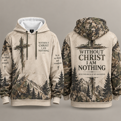 Christian All Over Print Hoodie, Jesus Faith Bible Verse Pullover, Religious Gift