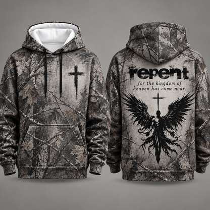 Christian All Over Print Hoodie, Jesus Faith Bible Verse Pullover, Religious Gift
